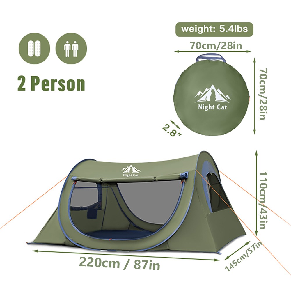 Палатка Night Cat Pop Up для 2 – обзор и цена Outdoor Adventure Tent
